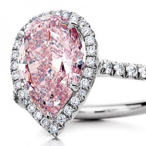 5. Pink Diamond Pear Shaped Ring