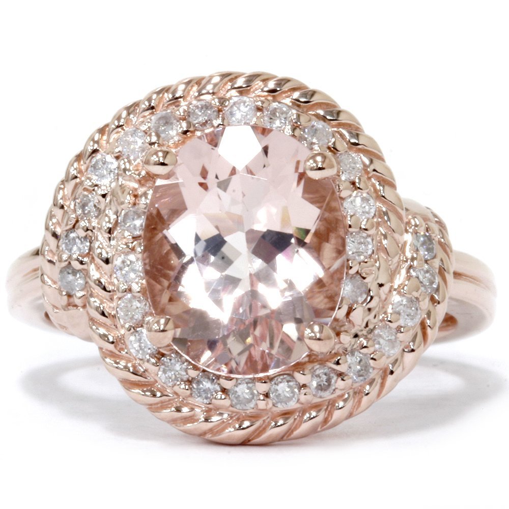 Rose Gold Rings: Rose Gold Rings With Pink Stone