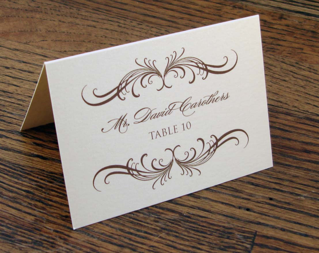 Printable Wedding Place Cards Free