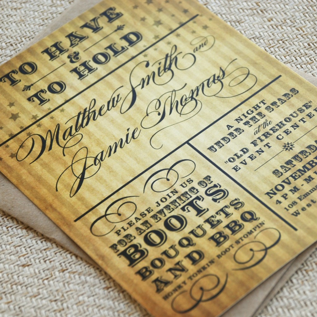 10 Sites with Charming Rustic Wedding Invitations