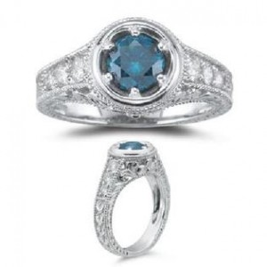 1. Vintage Style Blue Diamond