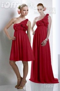 10. One Shoulder Red Dress