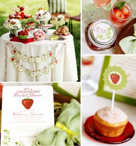 10. Strawberry Theme Bridal Shower