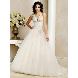 6.  Halter Top Wedding Dress