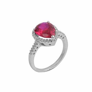 9. Ruby Pear Shaped Engagement Ring