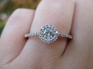 low profile engagement rings
