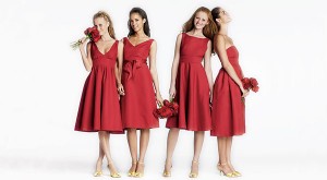 red bridesmaid dresses