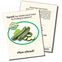 7. Organic Zucchini Seed Packet