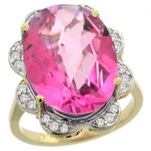 14k-Gold-Oval-Pink-Topaz-Halo-Engagement-Ring
