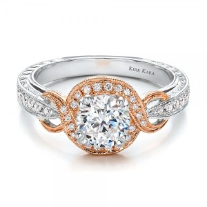 Rose-Gold-and-Diamond-Halo-Engagement-Ring-Kirk-Kara-flat-100715