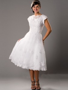 tea_length_square_chiffon_wedding_dresses