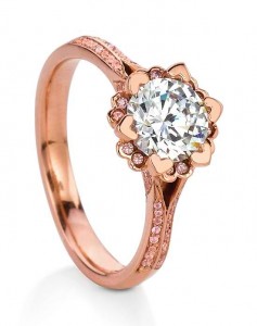 rose gold engagement rings