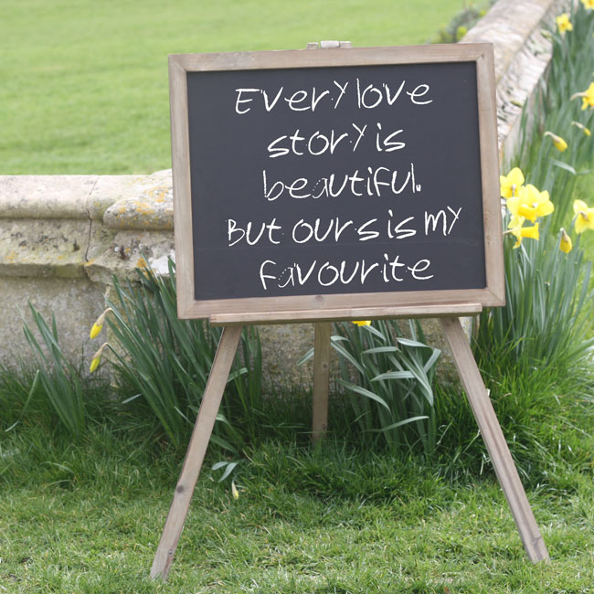 7-trending-wedding-reception-details-for-summer-2014-blackboard-easel-large-wedding-sign-50-The-Wedding-of-my-Dreams-1